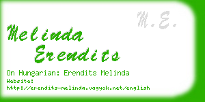 melinda erendits business card